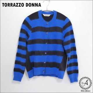 トラッゾドンナ(TORRAZZO DONNA)のTORRAZZO DONNA レディース トップス 長袖 ボーダー カーディガン(カーディガン)