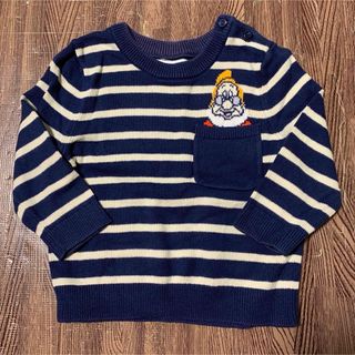 ベビーギャップ(babyGAP)のbabyGAP ベビーギャップ ディズニー ニットセーター ネイビー ボーダー(ニット/セーター)