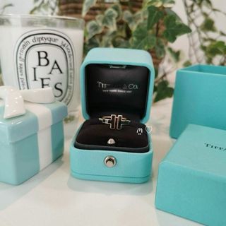 ティファニー(Tiffany & Co.)のティファニー　ブラックオニキス Ꭲワイヤーリング　9号　18Ꮶローズゴールド(リング(指輪))