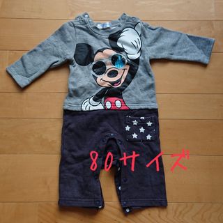 Disney - ★最終値下げ★ディズニー ミッキープリント カバーオール 80サイズ