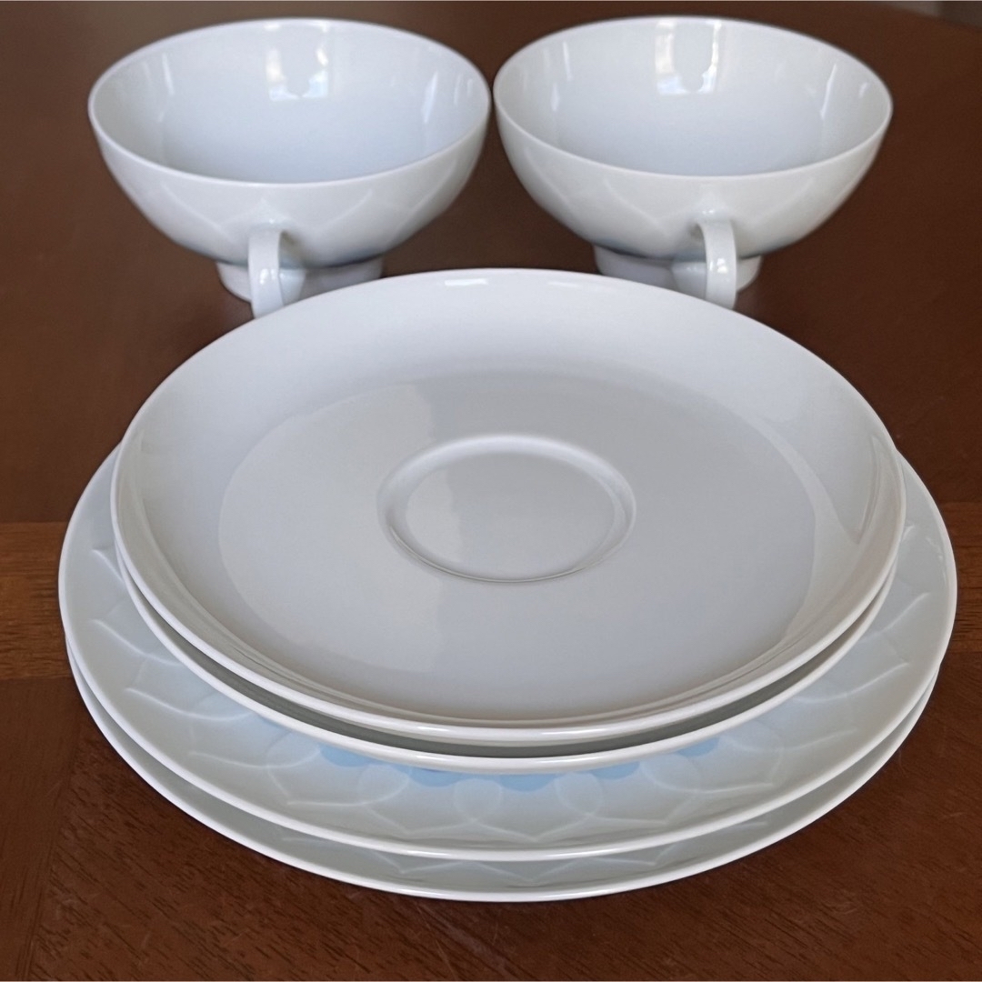 Rosenthal(ローゼンタール)の【レア美品】ローゼンタール★ロータス★トリオ　ペア インテリア/住まい/日用品のキッチン/食器(食器)の商品写真