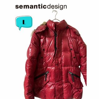 セマンティックデザイン(semantic design)のsemantic design メンズ　ダウンジャケット　狸毛ファー L(ダウンジャケット)