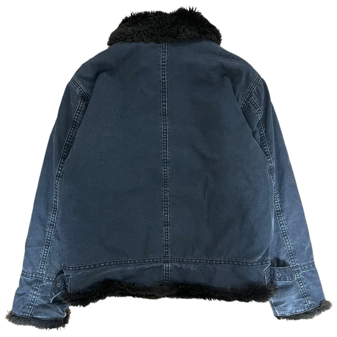 EDWIN(エドウィン)の00’s EDWIN ボアデニムジャケット グランジ ギミック パンク Y2K メンズのジャケット/アウター(Gジャン/デニムジャケット)の商品写真