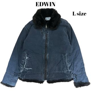 エドウィン(EDWIN)の00’s EDWIN ボアデニムジャケット グランジ ギミック パンク Y2K(Gジャン/デニムジャケット)