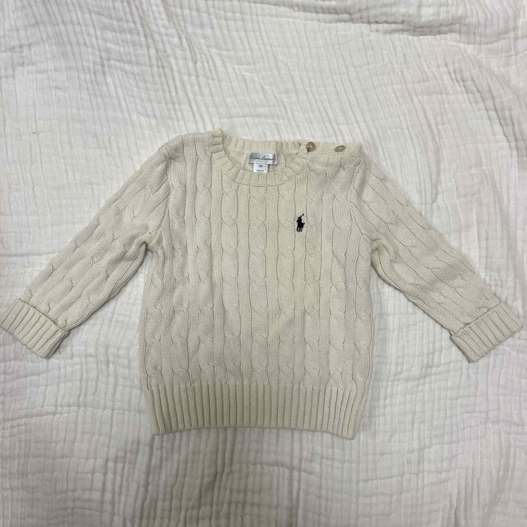 Ralph Lauren(ラルフローレン)のラルフローレン  ケーブルニット　18M キッズ/ベビー/マタニティのベビー服(~85cm)(ニット/セーター)の商品写真