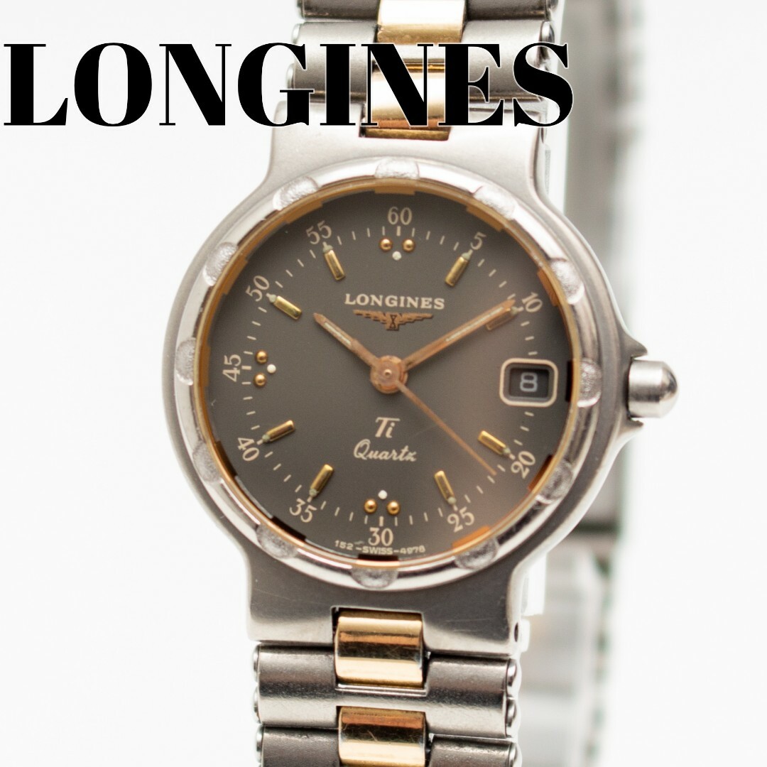 目立つ傷なしサイズケースLONGINES コンクエスト レディース腕時計 ロンジン titanium