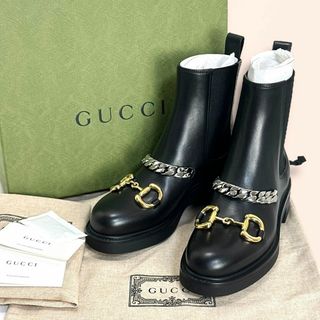 グッチ(Gucci)の☆未使用☆GUCCI サイドゴアブーツ ホースビット チェーン 35/22CM(ブーツ)