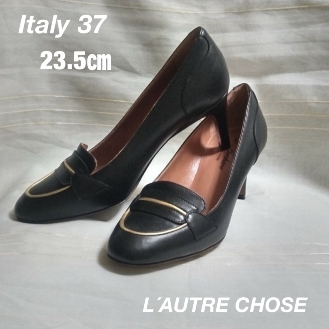 L'AUTRE CHOSE(ロートレショーズ)の新品　ロートレショーズ　37 BLACK　23.5cmレディース　パンプス　黒 レディースの靴/シューズ(ハイヒール/パンプス)の商品写真