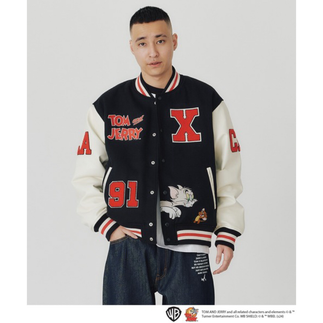 XLARGE(エクストララージ)のXLARGE x Tom and Jerry Versity Jacket メンズのジャケット/アウター(テーラードジャケット)の商品写真