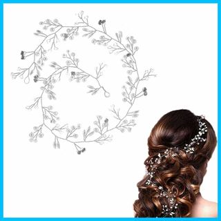 ZHEJIA 髪飾り ヘッドドレス ウェディング ヘアアクセサリー 結婚式 カチ(その他)