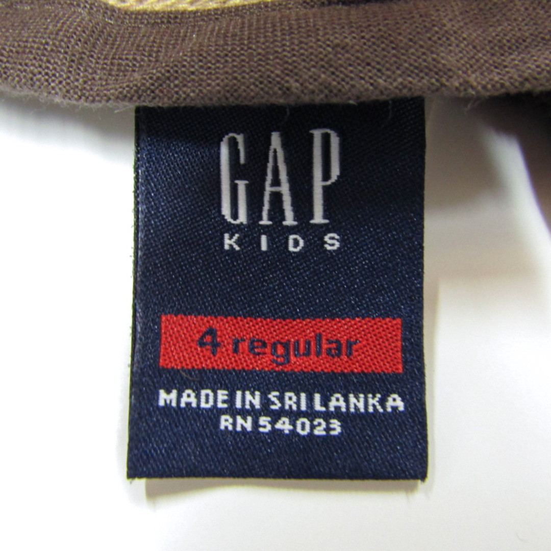 GAP(ギャップ)のギャップ カーゴパンツ クロップド丈 未使用品 キッズ 男の子用 4regularサイズ ブラウン GAP キッズ/ベビー/マタニティのキッズ服男の子用(90cm~)(パンツ/スパッツ)の商品写真