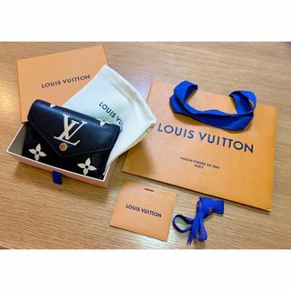 ルイヴィトン(LOUIS VUITTON)のヴィトン ポルトフォイユ・ヴィクトリーヌ バイカラー　財布　ブラック　ベージュ(財布)