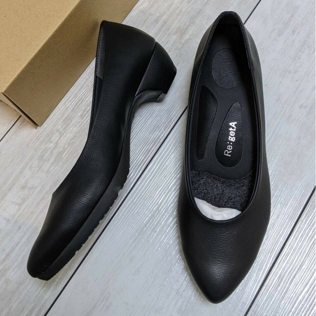 新品 Re:getA ポインテッド アーモンドトゥヒール コンフォート パンプス