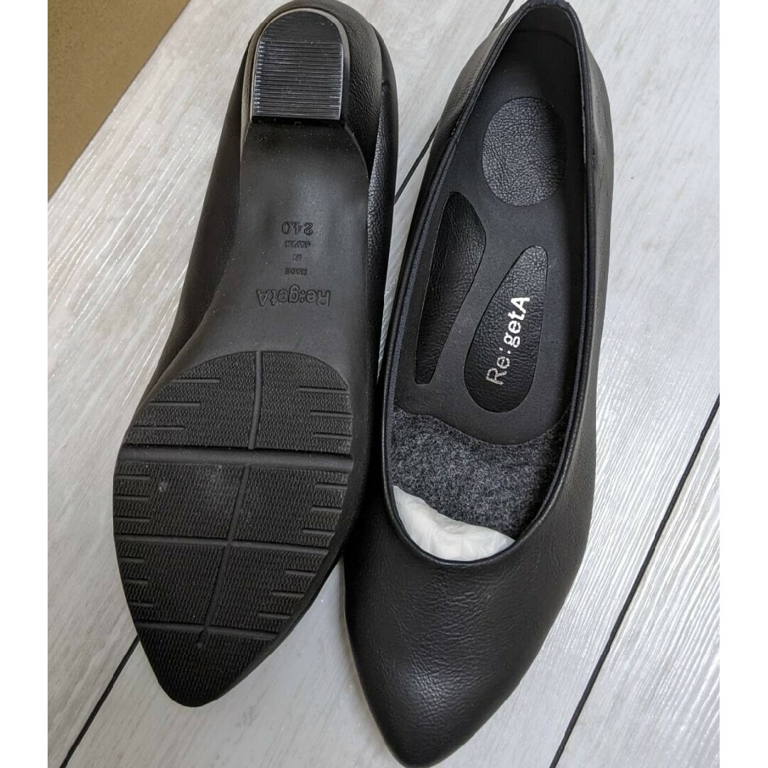 Re:getA(リゲッタ)の新品 Re:getA ポインテッド アーモンドトゥヒール コンフォート パンプス レディースの靴/シューズ(ハイヒール/パンプス)の商品写真