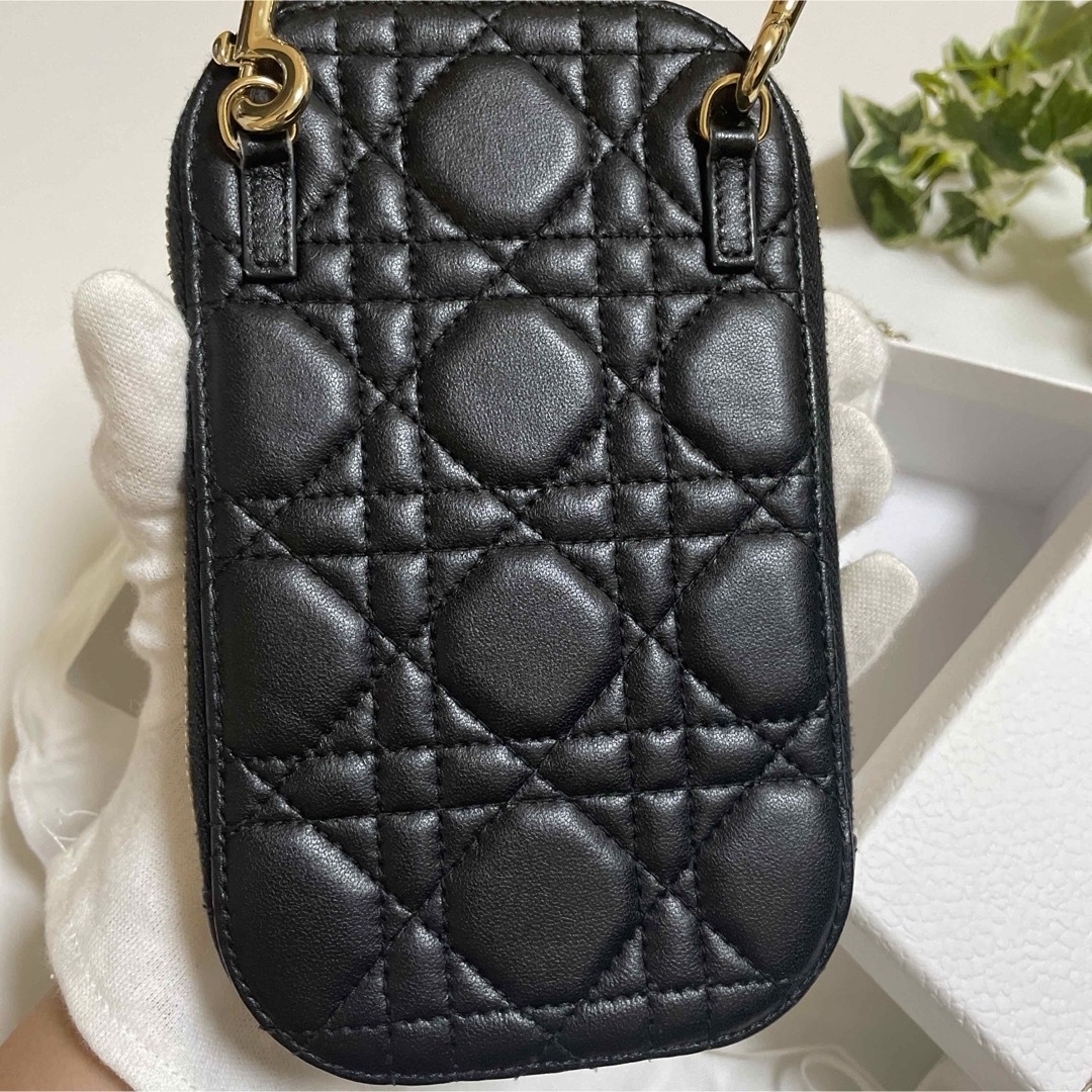 LADY DIOR フォンホルダー 黒 レディディオール - ショルダーバッグ LADY DIOR フォンホルダー 黒 レディディオール - ショルダーバッグ
