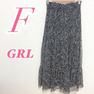 グレイル(GRL)のグレイル Ｆ フレアスカート きれいめコーデ オフィスカジュアル ウエストゴム(ロングスカート)