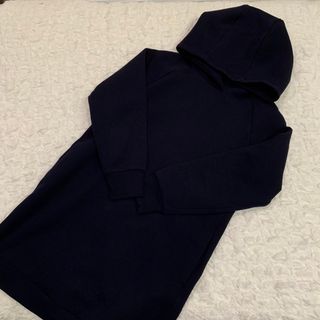 ユニクロ(UNIQLO)のユニクロ ワンピパーカー ☆130 紺(ワンピース)