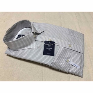 チョウヤシャツファクトリー(CHOYA SHIRT FACTORY)のM543新品CHOYA長袖ストライプワイシャツ 40-82￥9900形態安定(シャツ)
