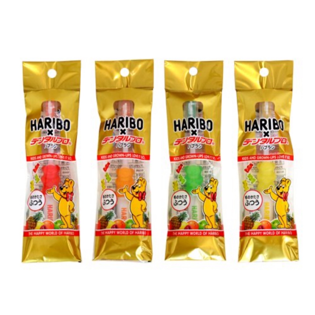 ハリボー(ハリボー)のHARIBO×デンタルプロ コラボ歯ブラシ　ふつう　4本セット　新品 キッズ/ベビー/マタニティの洗浄/衛生用品(歯ブラシ/歯みがき用品)の商品写真