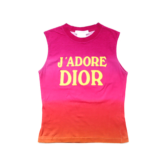 Dior ディオール タンクトップ  ピンク ロゴ F40