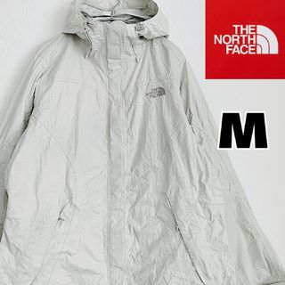 ザノースフェイス(THE NORTH FACE)のノースフェイス　フルジップ　ナイロンジャケット　アイボリー　Mサイズ　古着(ブルゾン)