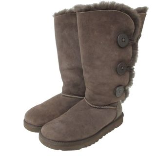 アグ オーストラリア UGG 美品 ムートンロングブーツ 茶 US7 24.0(ブーツ)