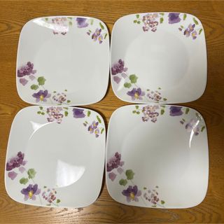 コレール(CORELLE)のコレール　バイオレットミスト　スクエア大皿　4枚セット(食器)