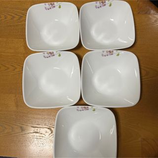 コレール(CORELLE)のコレール　バイオレットミスト　スクエア大ボウル　5枚セット(食器)