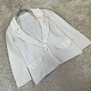 ジルスチュアート(JILLSTUART)のJILL STUART (M) ニット カーディガン ジャケット ホワイト(カーディガン)