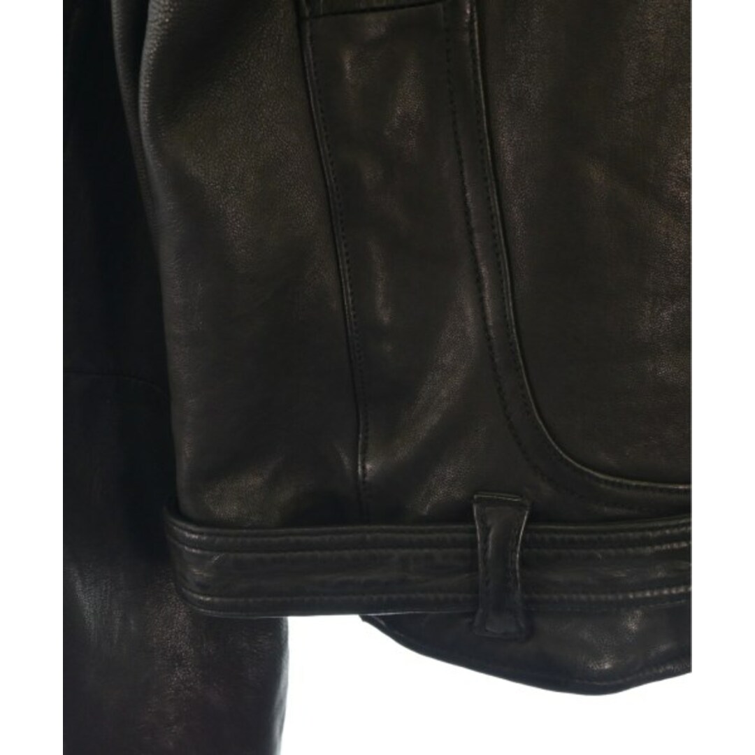 AULA(アウラ)のAULA アウラ ライダース 0(XS位) 黒 【古着】【中古】 レディースのジャケット/アウター(ライダースジャケット)の商品写真