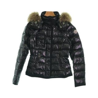 モンクレール(MONCLER)のMONCLER モンクレール ダウンジャケット/ダウンベスト 0(XS位) 黒 【古着】【中古】(ダウンジャケット)