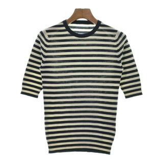 ジョンスメドレー(JOHN SMEDLEY)のJOHN SMEDLEY ニット・セーター S 白x紺等(ボーダー) 【古着】【中古】(ニット/セーター)