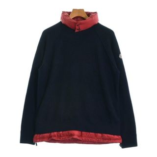 モンクレール(MONCLER)のMONCLER モンクレール ニット・セーター L 紺x赤 【古着】【中古】(ニット/セーター)