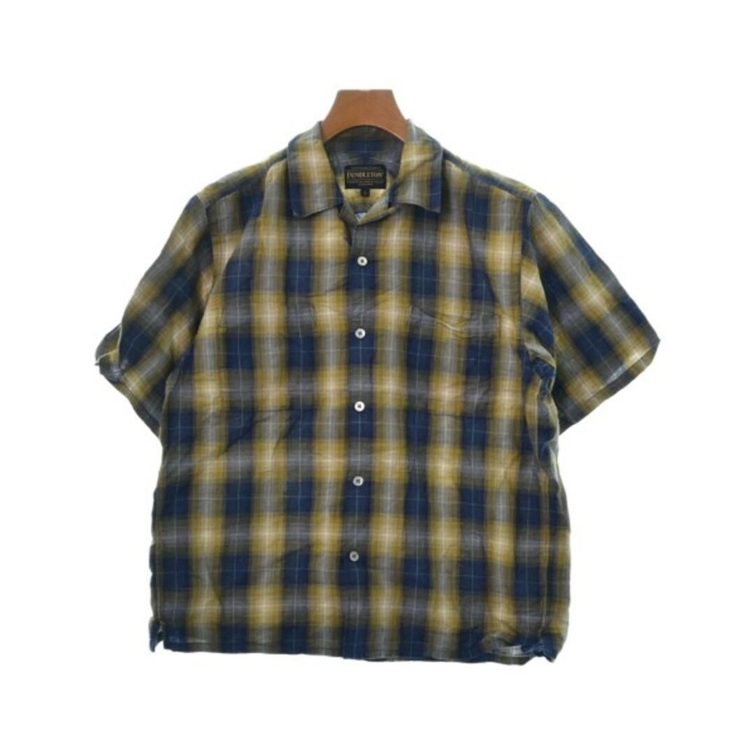 PENDLETON(ペンドルトン)のPENDLETON ペンドルトン カジュアルシャツ S 紺x黄x白(チェック) 【古着】【中古】 メンズのトップス(シャツ)の商品写真