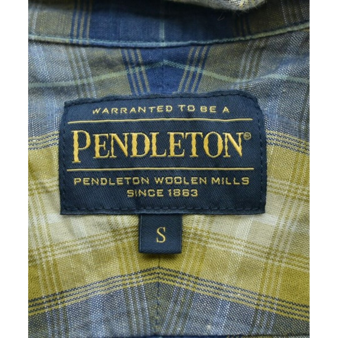 PENDLETON(ペンドルトン)のPENDLETON ペンドルトン カジュアルシャツ S 紺x黄x白(チェック) 【古着】【中古】 メンズのトップス(シャツ)の商品写真