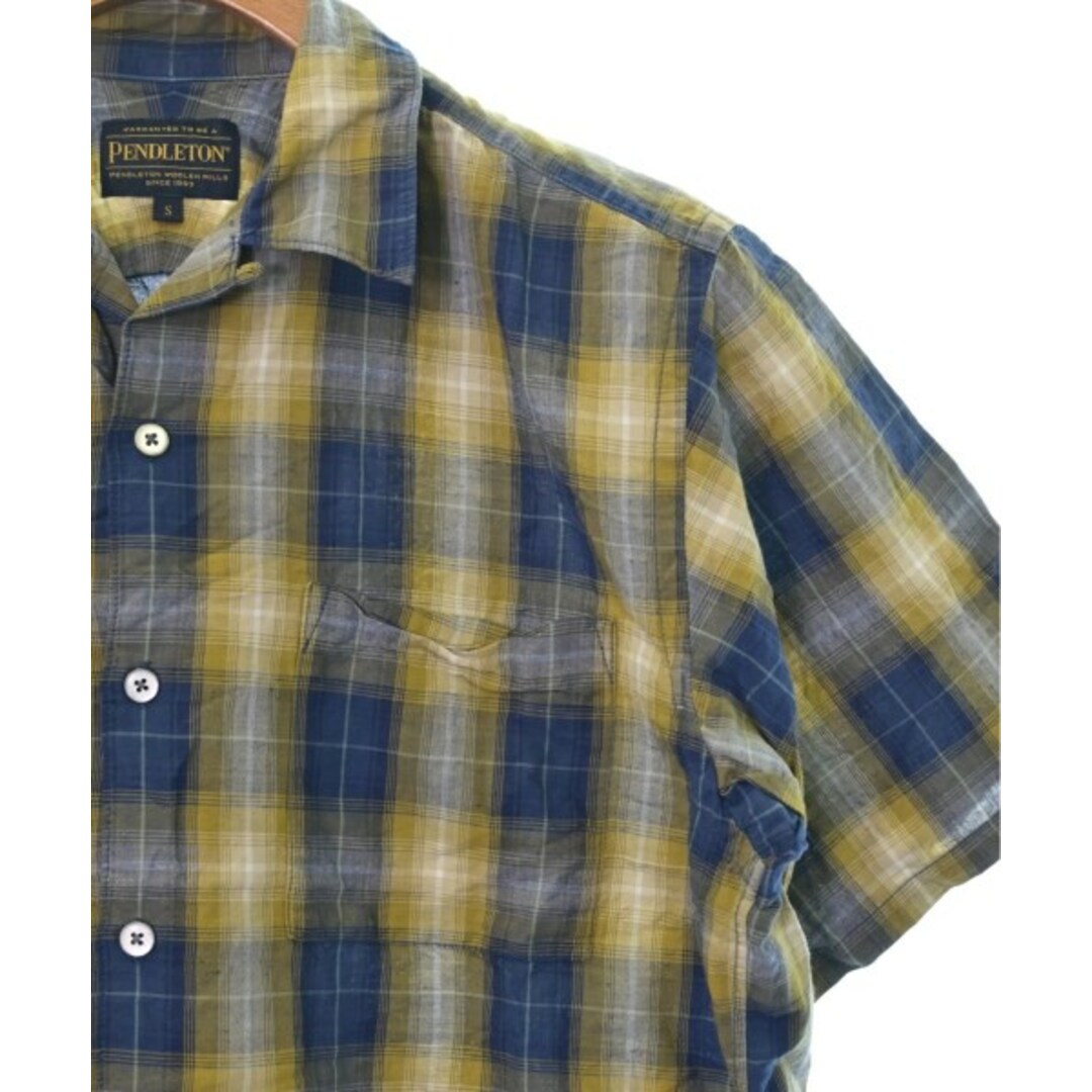 PENDLETON(ペンドルトン)のPENDLETON ペンドルトン カジュアルシャツ S 紺x黄x白(チェック) 【古着】【中古】 メンズのトップス(シャツ)の商品写真