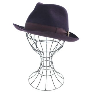 ボルサリーノ(Borsalino)のBorsalino ボルサリーノ ハット 58 紫 【古着】【中古】(ハット)