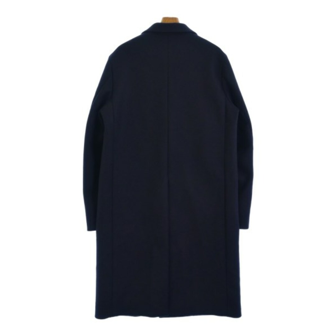 Jil Sander(ジルサンダー)のJIL SANDER ジルサンダー チェスターコート 48(L位) 紺 【古着】【中古】 メンズのジャケット/アウター(チェスターコート)の商品写真