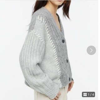 エイチアンドエム(H&M)の【H&M】ミックスニットカーディガン(カーディガン)