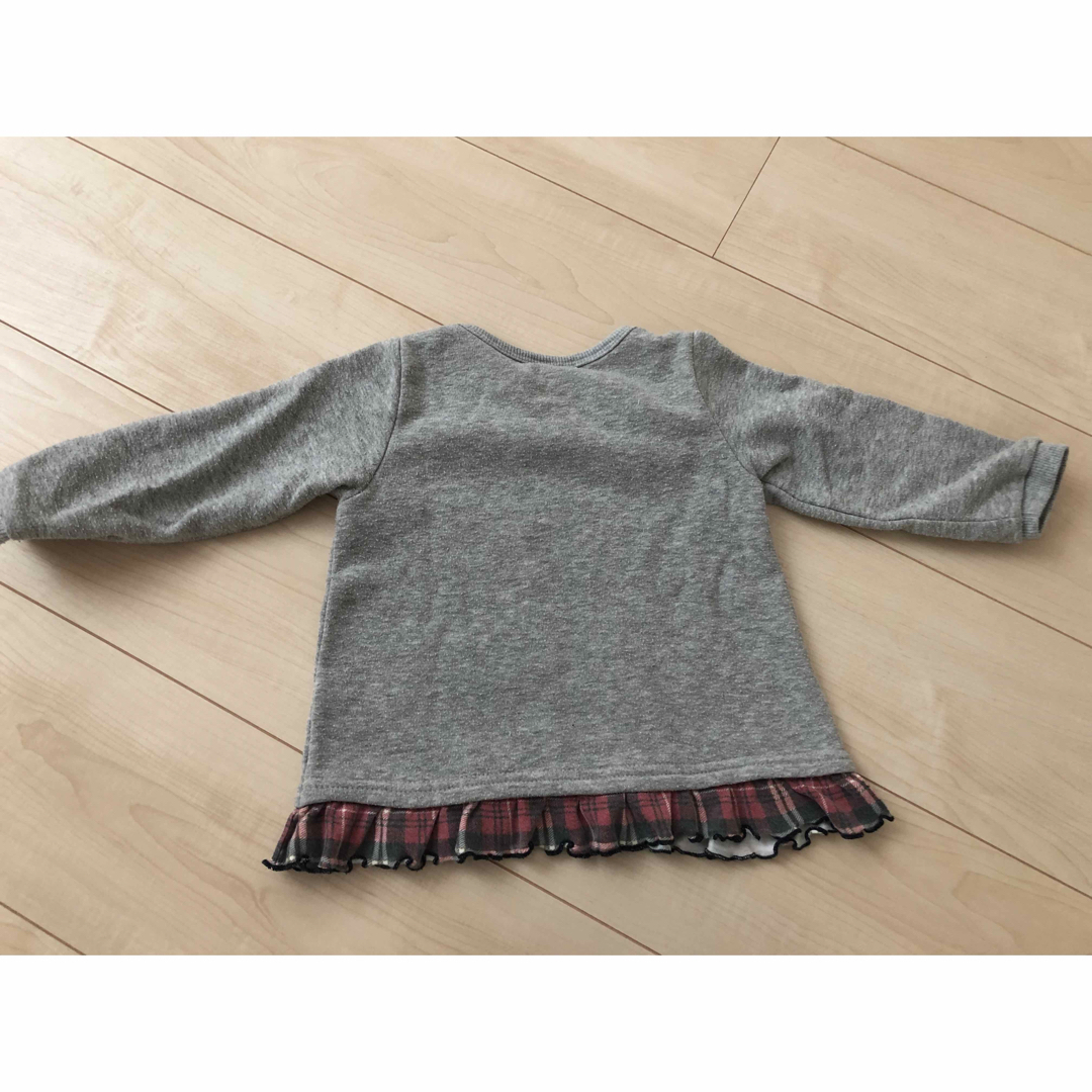 キッズ　90 長袖　トップス　トレーナー　女の子　ワンピース　冬　暖かい キッズ/ベビー/マタニティのキッズ服女の子用(90cm~)(Tシャツ/カットソー)の商品写真