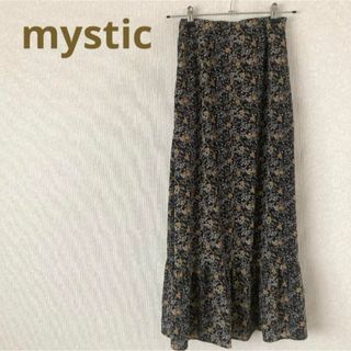 ミスティック(mystic)のmysticミスティック 花柄ロングスカート フレア 切り替え(ロングスカート)