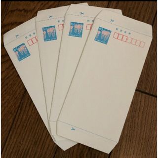 郵便書簡 ミニレター ４枚(使用済み切手/官製はがき)