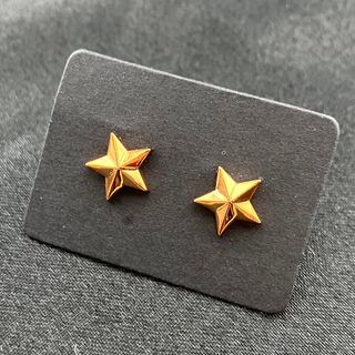 ピアス　300円 星　スター　樹脂ポスト　ワンポイント(ピアス)