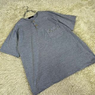 ダックス(DAKS)のDAKS ダックス (M) チェック柄 Tシャツ グレー シンプル 半袖 メンズ(Tシャツ/カットソー(半袖/袖なし))