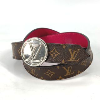 ルイヴィトン(LOUIS VUITTON)のルイヴィトン LOUIS VUITTON サンチュール LVサークル ロゴ M0056W モノグラム 細ベルト ベルト モノグラムキャンバス ブラウン 美品(ベルト)