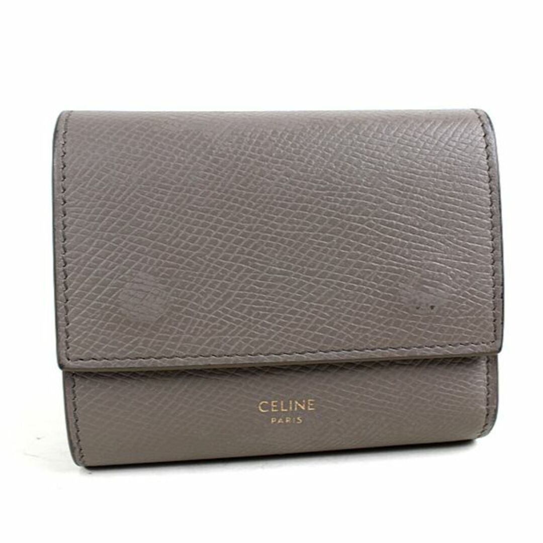 celine(セリーヌ)のセリーヌ　三つ折り財布　ミニ財布　グレージュ　CELINE r402　【中古】 レディースのファッション小物(財布)の商品写真