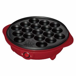 【新着商品】[山善] たこ焼き器 18個焼き レッド YOB-180(R)(その他)