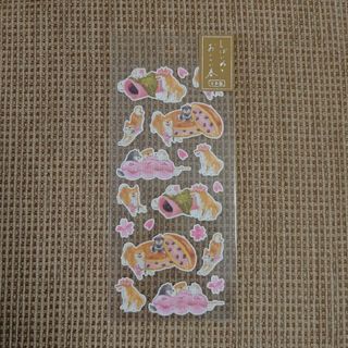 ◯柴犬 春柄 和風シール(桜もち 桜どら焼き 桜団子)(シール)