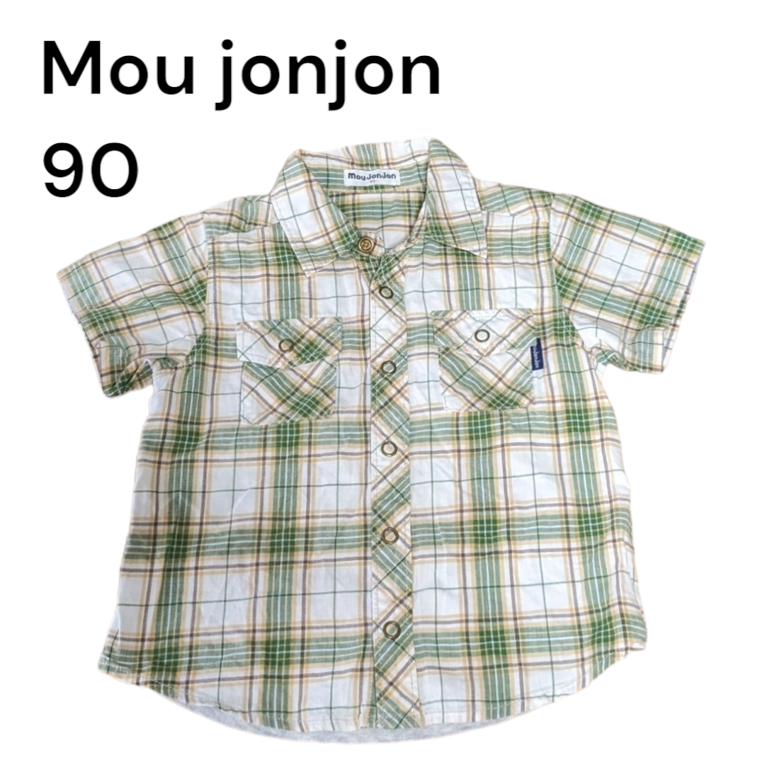 mou jon jon(ムージョンジョン)のmon jonjon  半袖シャツ　トップス　90　夏服　［ｋ15］ キッズ/ベビー/マタニティのベビー服(~85cm)(シャツ/カットソー)の商品写真