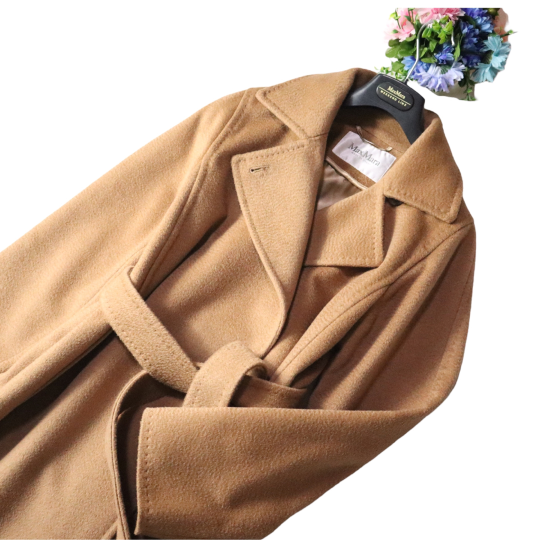 新品同様MaxMara マックスマーラマニュエラアイコンコートキャメル100% 新品同様MaxMara マックスマーラマニュエラアイコンコートキャメル100%